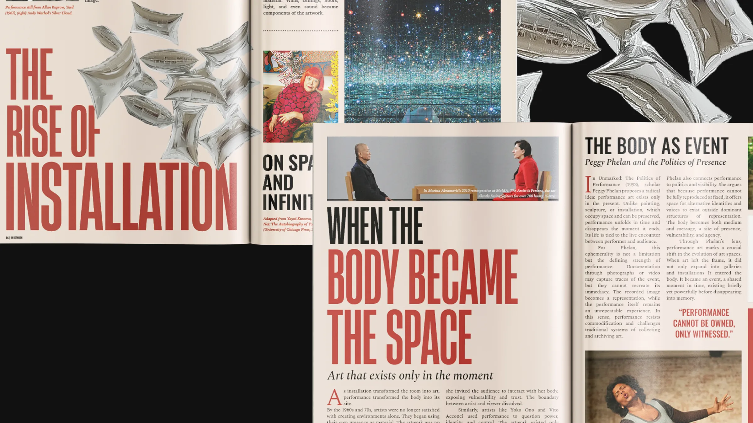 Magazine spread, editorial grid